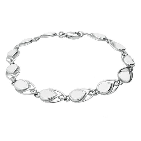 Sterling Silver Bauxite Celtic Pear Shaped Bracelet B599
