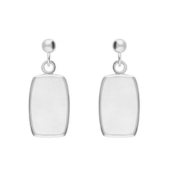 Sterling Silver Bauxite Dinky Barrel Drop Earrings E228