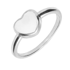 Sterling Silver Bauxite Heart Ring R673