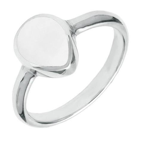 Sterling Silver Bauxite Pear Shaped Ring R408