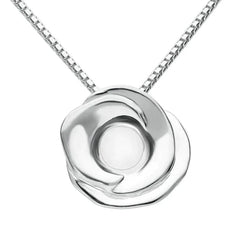 Sterling Silver Bauxite Stone Rose Necklace, P2546.