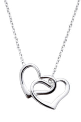 Sterling Silver Double Heart Necklace