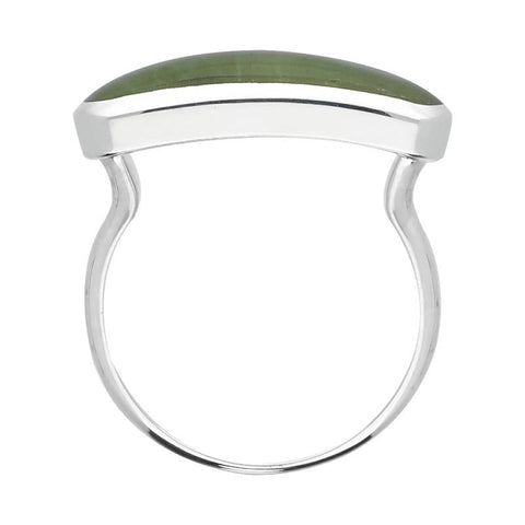 Sterling Silver Jade Lineaire Petite Oval Ring, R1006.