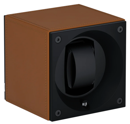 Swiss KubiK Watch Winder Single Cognac Leather SK01.CV002