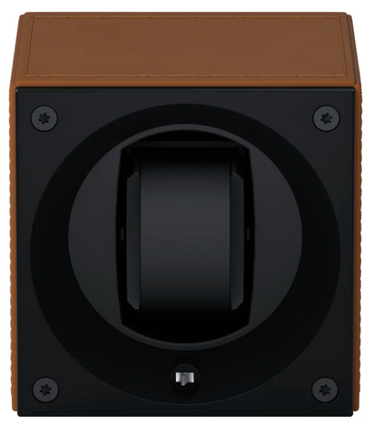 Swiss Kubik Watch Winder Masterbox Single Cognac Leather