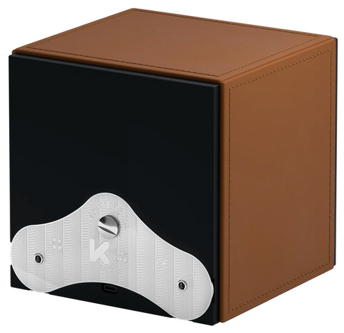 Swiss Kubik Watch Winder Masterbox Single Cognac Leather
