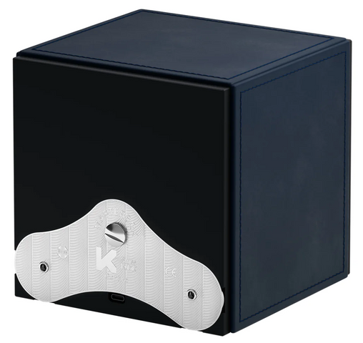 Swiss KubiK Watch Winder Masterbox Single Dark Blue Leather