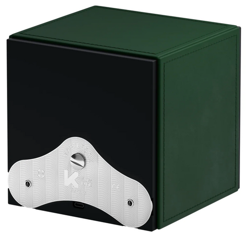 Swiss Kubik Watch Winder Masterbox Single Green Leather