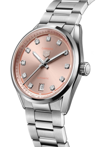 TAG Heuer Carrera Date Sunray Brushed Pink Watch