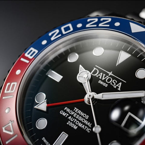 Davosa Ternos Professional GMT Penta Bracelet Watch detailed product view