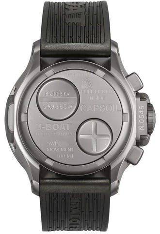 U-Boat Capsoil 45 Chrono SS Rubber Strap Watch