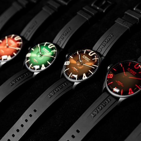 U-Boat Darkmoon Red Glass PVD Watch D