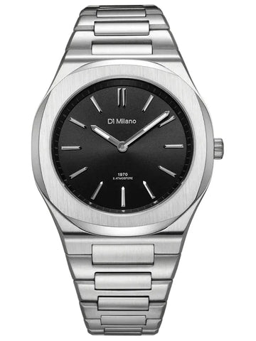 D1 Milano Groovy Black Ultra Thin Watch