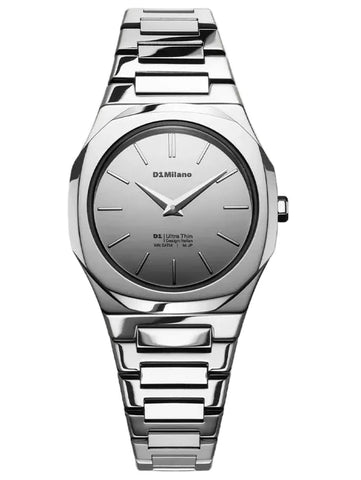 D1 Milano Silver Gleam Ultra Thin Watch