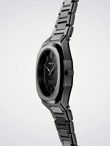 D1 Milano Black Gleam Ultra Thin Watch
