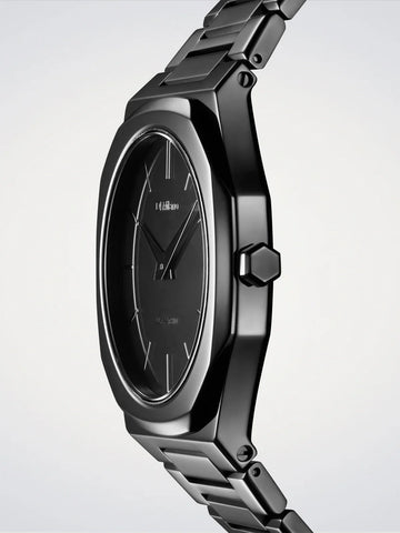 D1 Milano Black Mirror Ultra Thin Watch