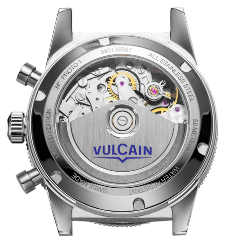 Vulcain Skindiver Chronograph Ice Blue Rubber Limited Edition Watch