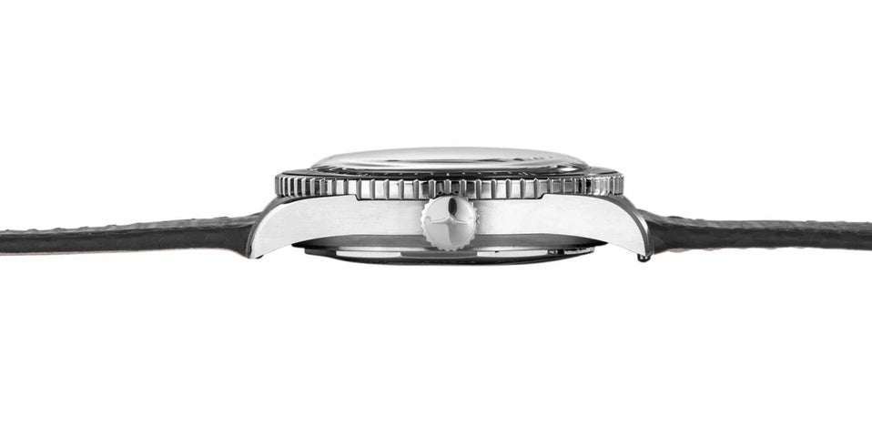 Vulcain Skindiver Black Leather Watch