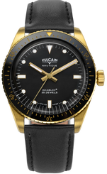 Vulcain Watch Skindiver Nautique Gold Black 661170A07.BAC201