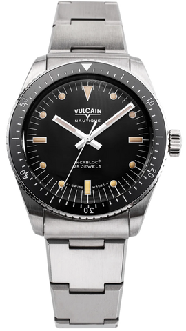 Vulcain Watch Skindiver Nautique Black Khaki Brown Lum 660170A07.BHM286