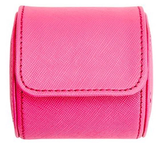 WOLF Watch Roll Black Tutti Frutti Pink D