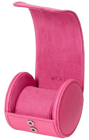 WOLF Watch Roll Black Tutti Frutti Pink 680190