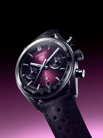 TAG Heuer Carrera Chronograph Sunray Brushed Purple Watch