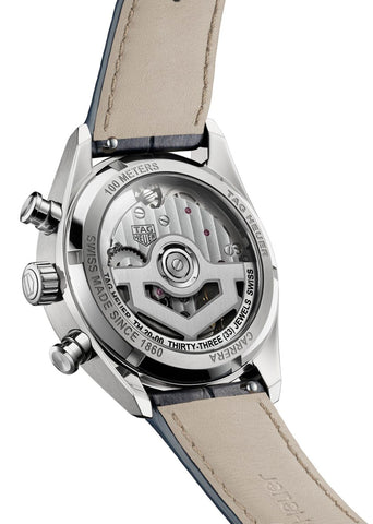 TAG Heuer Carrera Chronograph Circular Brushed Blue Watch
