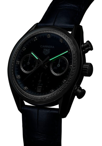 TAG Heuer Carrera Chronograph Circular Brushed Blue Watch