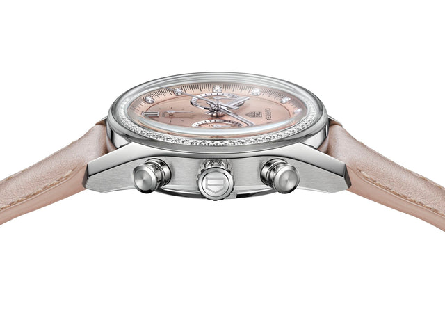TAG Heuer Carrera Chronograph Circular Brushed Pink Watch