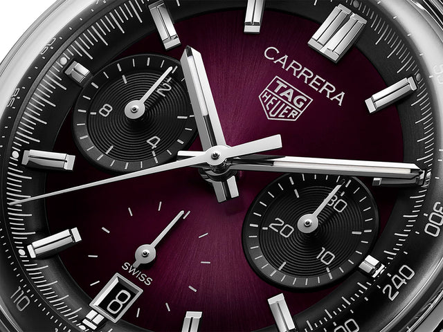 TAG Heuer Carrera Chronograph Sunray Brushed Purple Watch