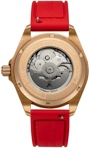 William Wood Bronze Ruby Fire Gear Watch
