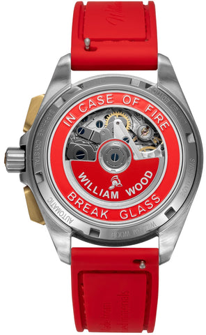 William Wood Triumph Heat Red Fire Hose Watch D