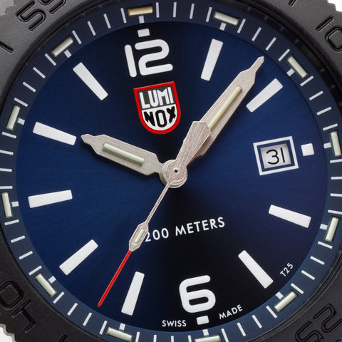 Luminox Pacific Diver Black Steel Blue Watch XS.3123.B - detail view