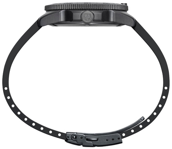 Luminox Pacific Diver Black Steel Green Watch XS.3137.B - detail view
