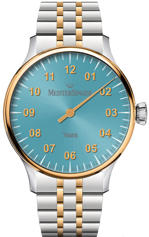MeisterSinger Yaara Ice Blue Gold Watch