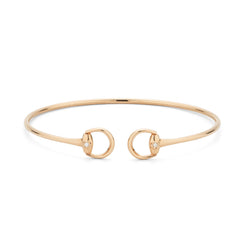 Gucci Horsebit 18ct Rose Gold and Diamond Bangle