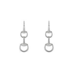 Gucci Horsebit 18ct White Chandelier 0.274ct Brilliant Cut Diamond Earrings D