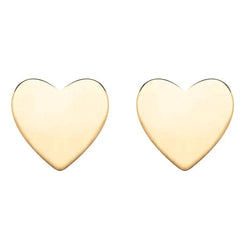00173874 W Hamond Sterling Silver Yellow Gold Vermeil Heart Stud Earrings, E2480.