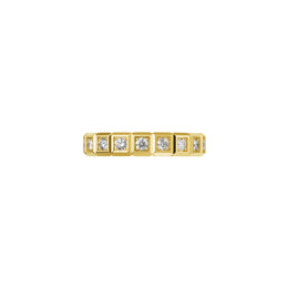 Chopard Ice Cube 18ct Yellow Gold Diamond Half Set Medium Ring