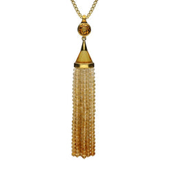 Yellow Gold Circular Citrine Cascade Necklace P3092C