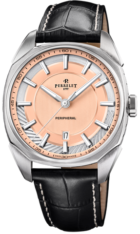 Perrelet LAB Peripheral 3 Hands & Date Salmon Watch A1100/6