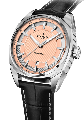 Perrelet LAB Peripheral 3 Hands & Date Salmon Watch