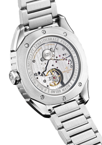 Perrelet LAB Peripheral Big Date Dual Time Salmon Bracelet Watch