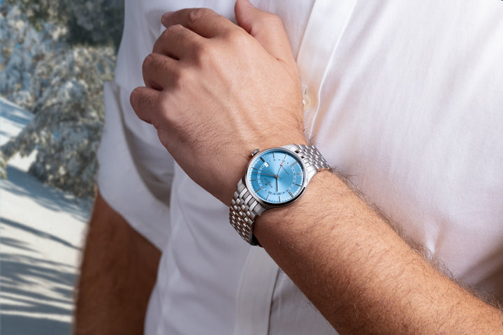 Perrelet Weekend GMT Ice Blue Bracelet Watch