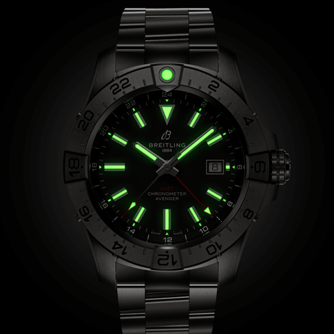 Breitling Avenger Automatic GMT 44 Black Bracelet Watch