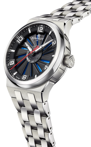 Perrelet Turbine Titanium 41 Blue Bracelet Watch