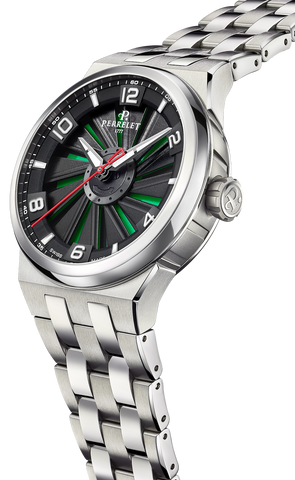 Perrelet Turbine Titanium 41 Green Bracelet Watch