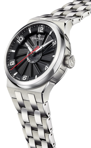 Perrelet Turbine Titanium 41 Black Bracelet Watch