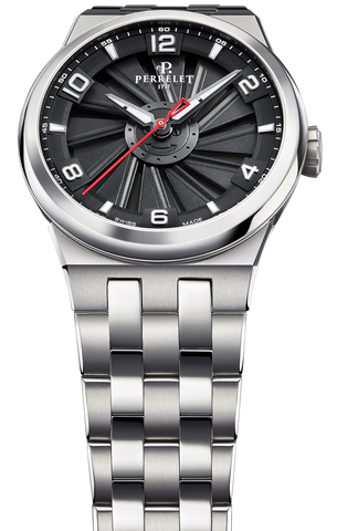 Perrelet Turbine Titanium 41 Black Bracelet Watch